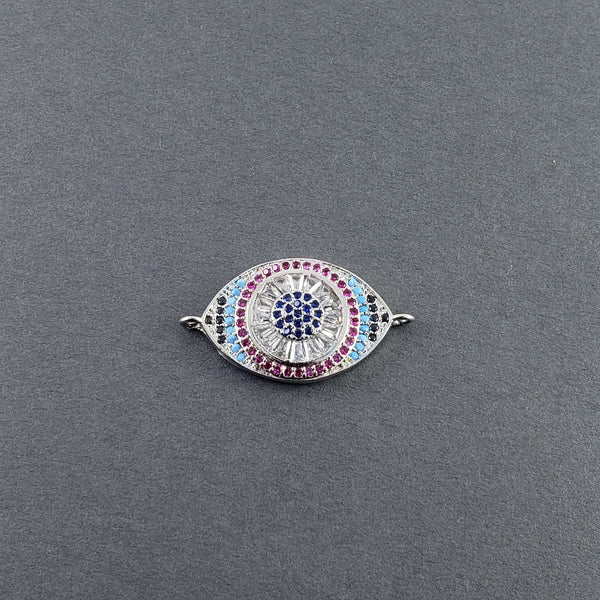 Evil Eye Nazariya Silver Pink Blue Black CZ Charm Centre Pcs Bulk Secondary image