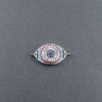 Evil Eye Nazariya Silver Pink Blue Black CZ Charm Centre Pcs Bulk