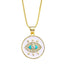 Turkish Evil Eye Medallion White Enamel Necklace Pendant Chain Bulk