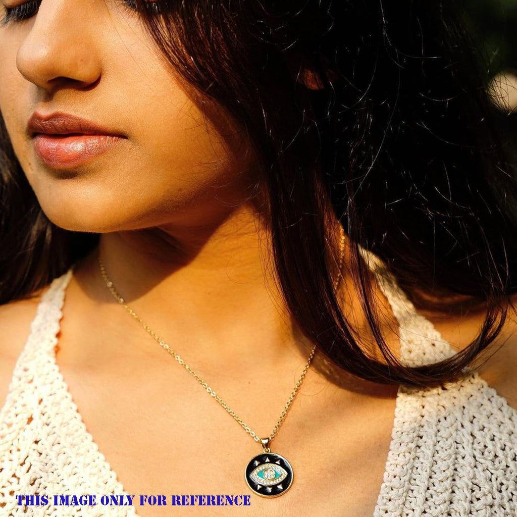 Black Gold Turkish Evil Eye Medallion Pendant For Women Girls Bulk