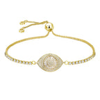 Gold Slider Turkish Evil Eye Bracelet For Women Bulk