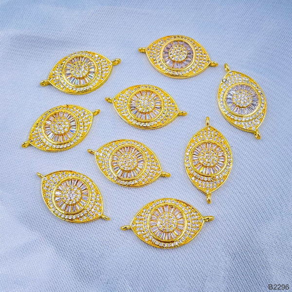 Turkish Evil Eye Cubic Zirconia Gold Centre Pcs For Women Bulk Main image