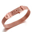 Mesh Belt Buckle Rose Gold Stainless Steel Adjustable Bracelet Bulk