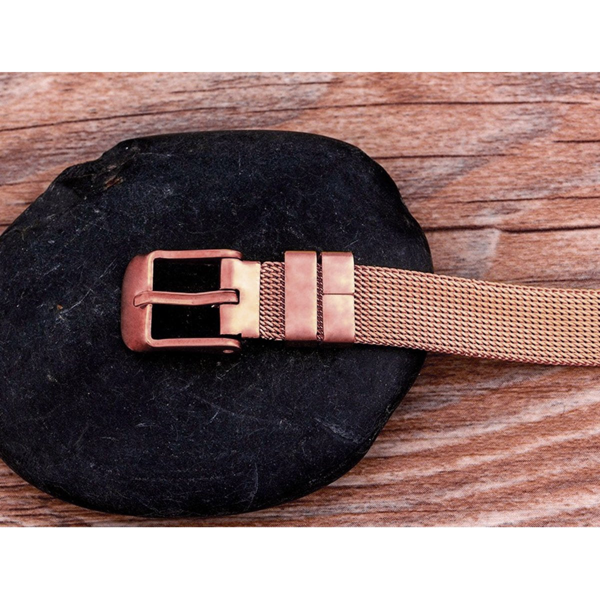 Mesh Belt Buckle Rose Gold Stainless Steel Adjustable Bracelet Bulk