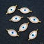 Evil Eye Oval Black Silver American Diamond Copper Centre Pcs Bulk