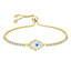 Blue Cubic Zirconia Slider Turkish Evil Eye Bracelet For Women Bulk