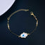 Hamsa Gold Evil Eye CZ Mother Of Pearl Hand Mangalsutra Bracelet Bulk