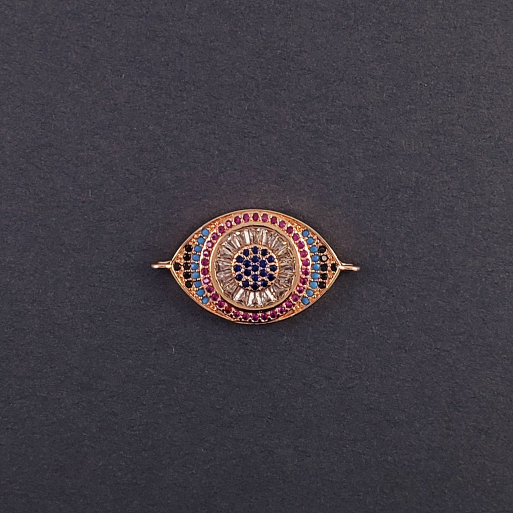Evil Eye Nazariya Lucky Rose Gold Red Blue Black CZ Centre Pcs Bulk