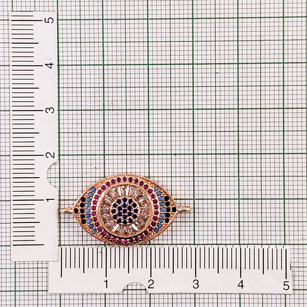 Evil Eye Nazariya Lucky Rose Gold Red Blue Black CZ Centre Pcs Bulk