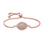 Turkish Evil Eye Rose Gold CZ Adjustable Slider Bracelet Bulk