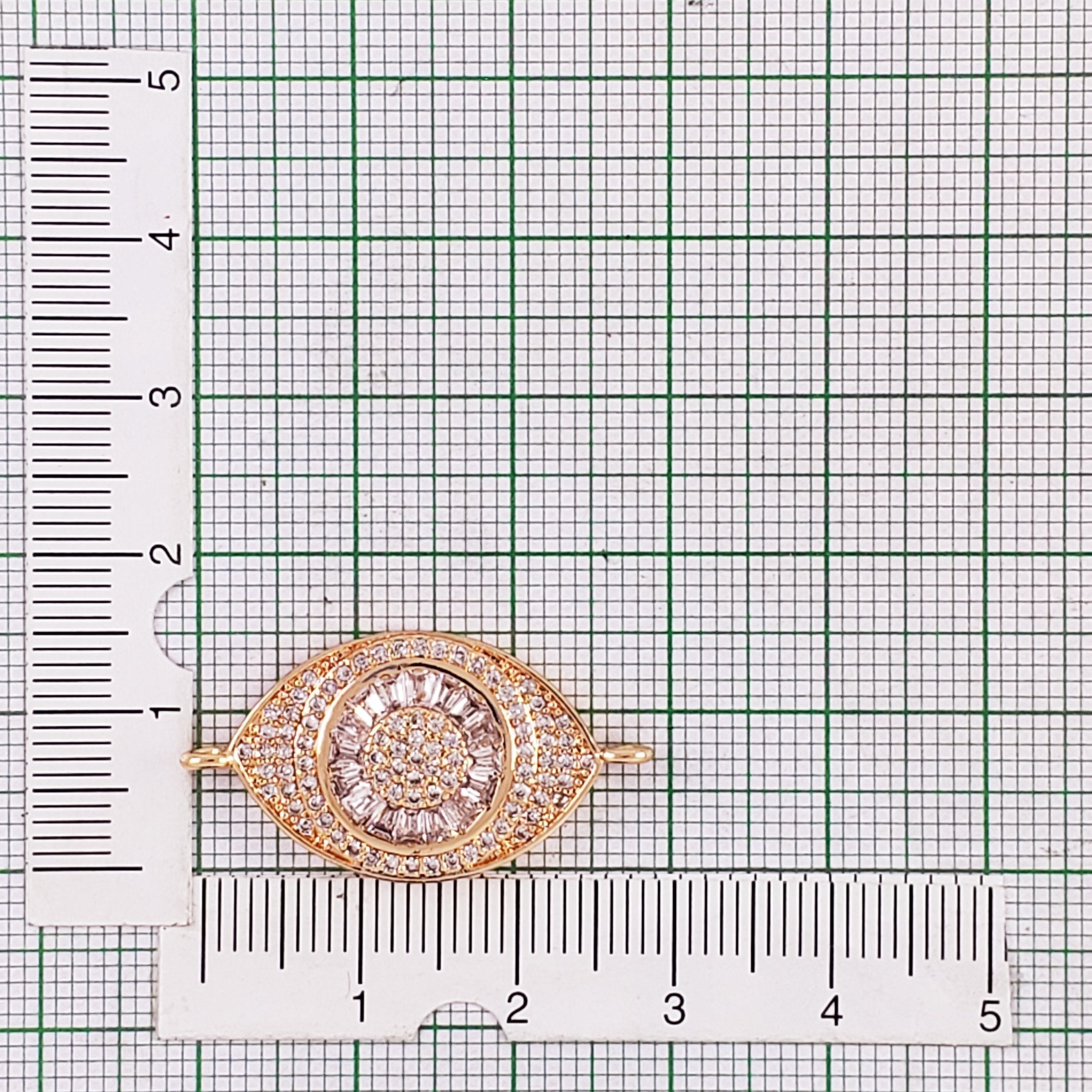 Turkish Evil Eye Cubic Zirconia Rose Gold Centre Pcs For Women Bulk
