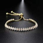Gold Cubic Zirconia Slider Bracelet For Women Bulk