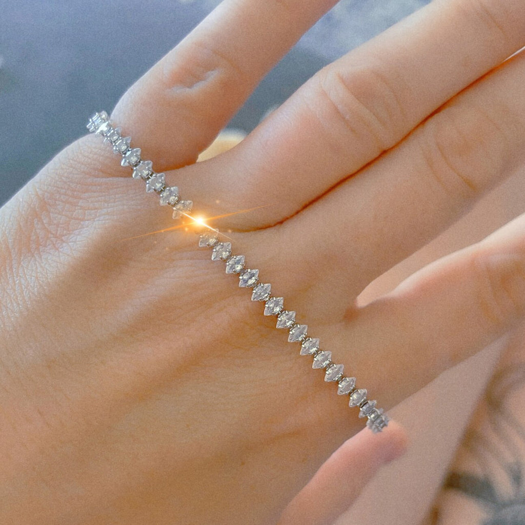 Gold Cubic Zirconia Slider Bracelet For Women Bulk