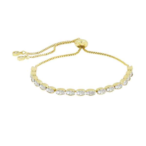 Gold Cubic Zirconia Slider Bracelet Women Bulk Secondary image