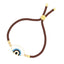 Brown White Enamel Thread Turkish Evil Eye Bracelet For Women Bulk