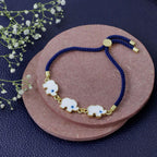 3 Elephant Blue White Thread Turkish Evil Eye Bracelet For Women Bulk