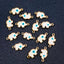 Turkish Blue Evil Eye Elephant Enamel Charms Gold Centre Pcs Women
