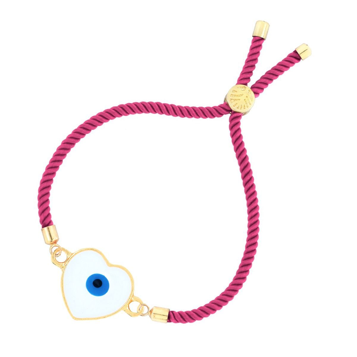 Pink Thread Heart Turkish Evil Eye Bracelet For Women Bulk Main image