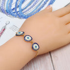 Gold Slider 3 Turkish Evil Eye Bracelet For Women Bulk