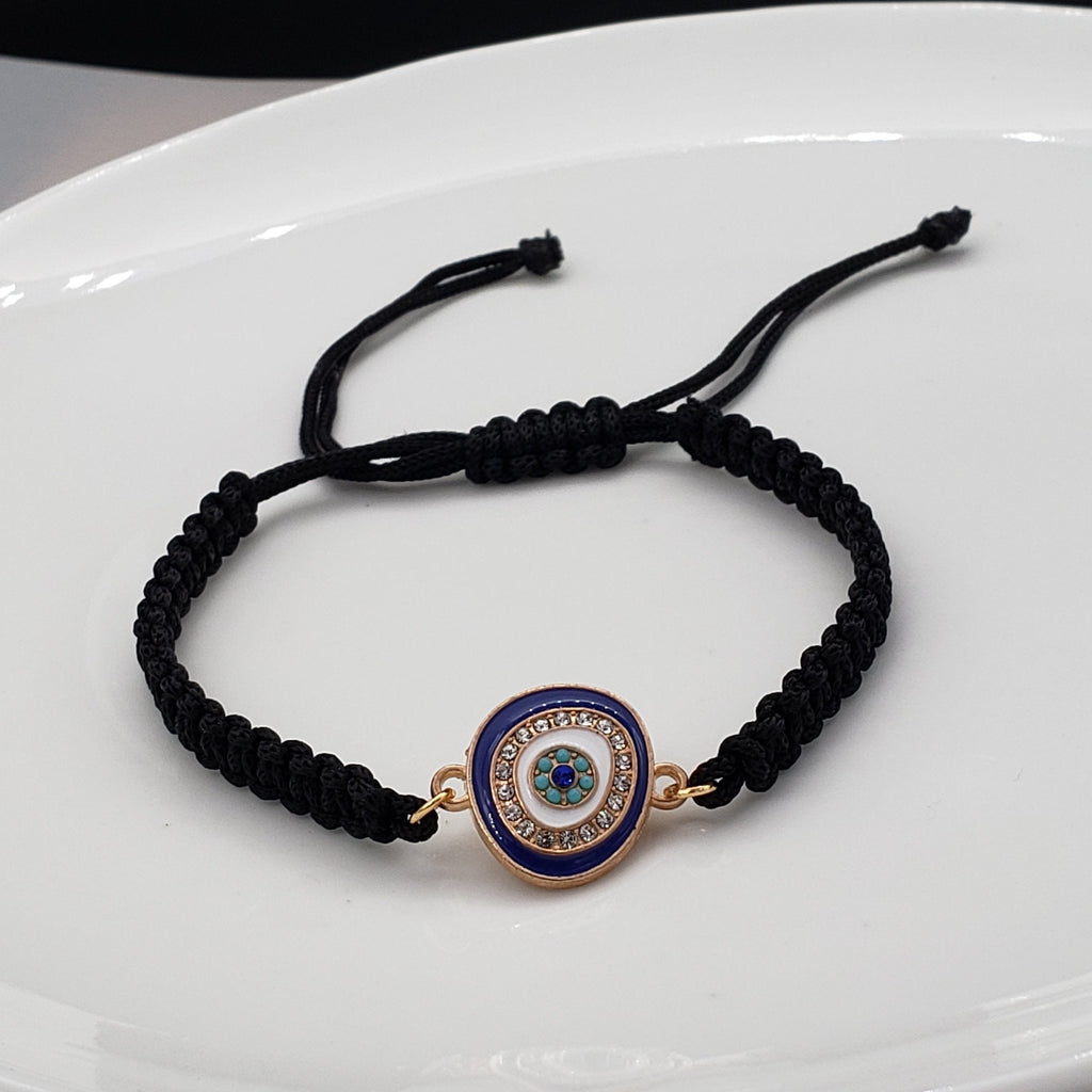 Evil Eye Gold Brass Bracelet For Men Women Bulk