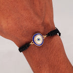 Evil Eye Gold Brass Bracelet For Men Women Bulk