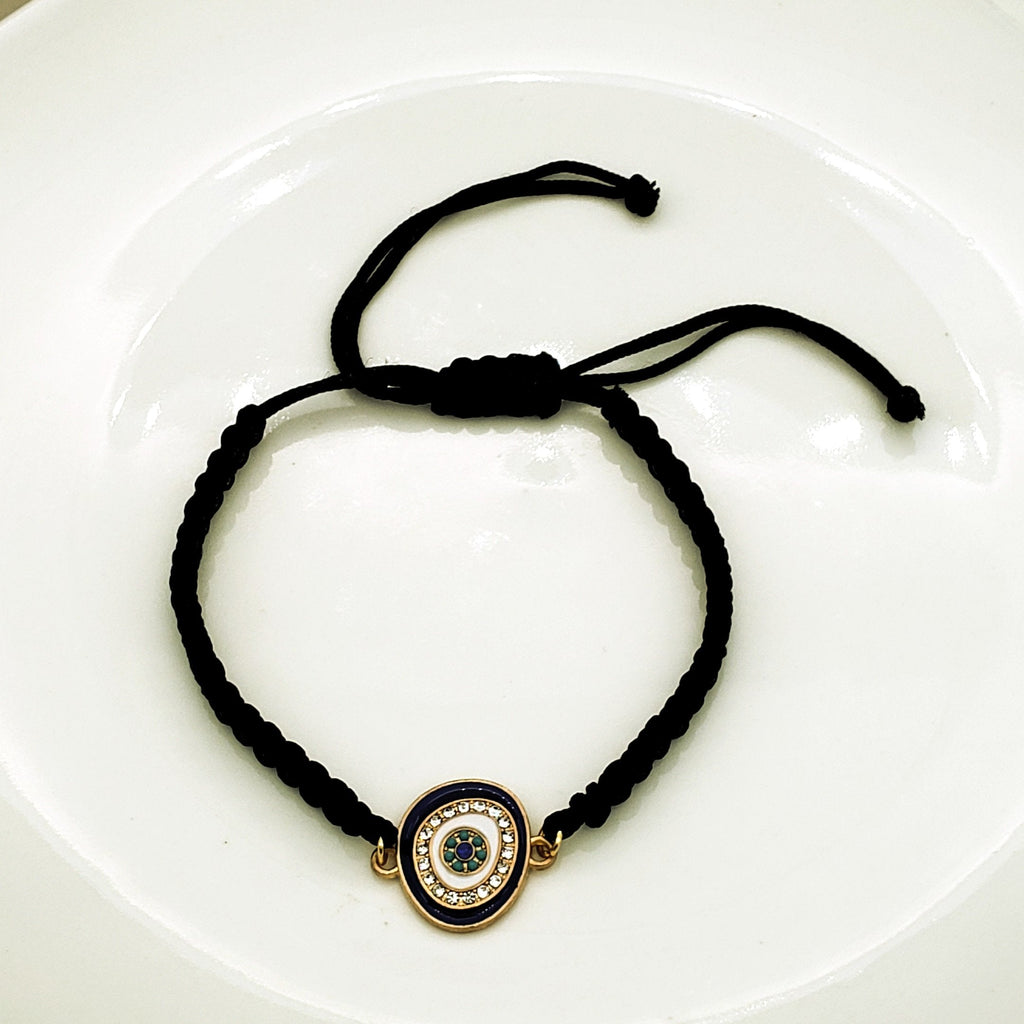 Evil Eye Gold Brass Bracelet For Men Women Bulk