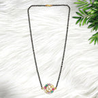 Rainbow Alphabets Initial Letters Baguette Crystal Beads Bracelet Hand Mangalsutra Women