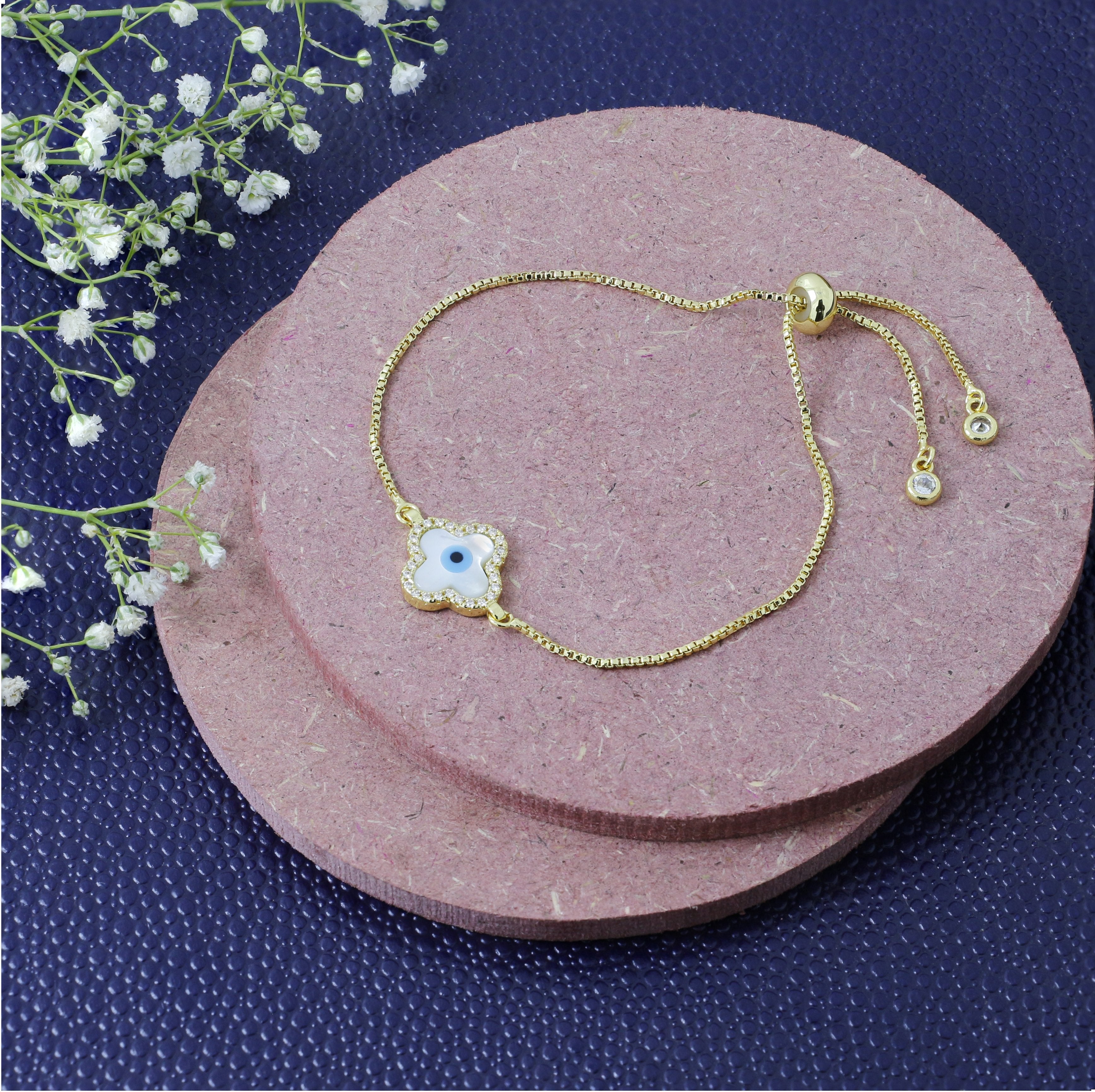 Blue Slider Turkish Evil Eye Bracelet For Women Bulk