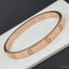 Screw Luxury Rose Gold CZ Stainless Steel Cuff Kada Bangle Bulk