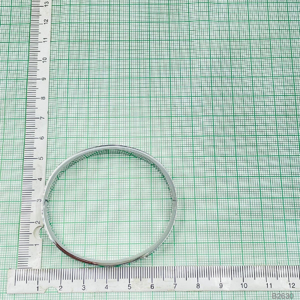 Screw Luxury Silver CZ Stainless Steel Cuff Kada Bangle Bulk