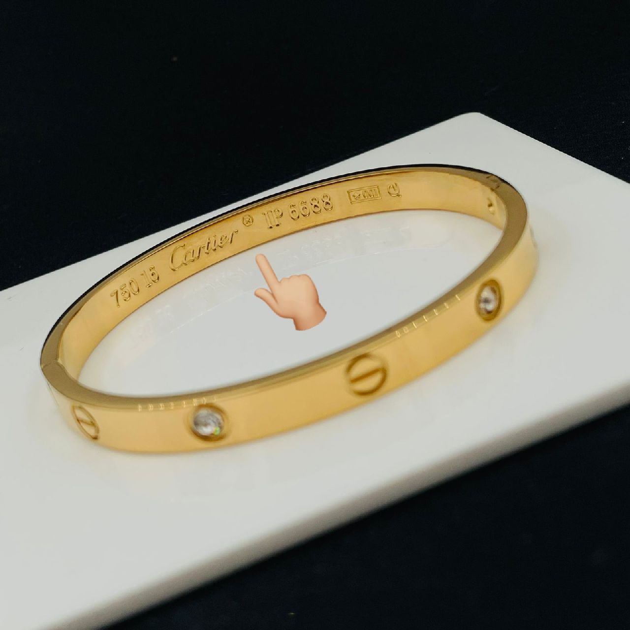 Screw Luxury Gold Cubic Zirconia Stainless Steel Cuff Kada Bangle Bulk