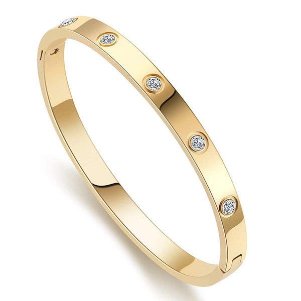 Gold Stainless Steel Openable Kada For Women Bulk Main image
