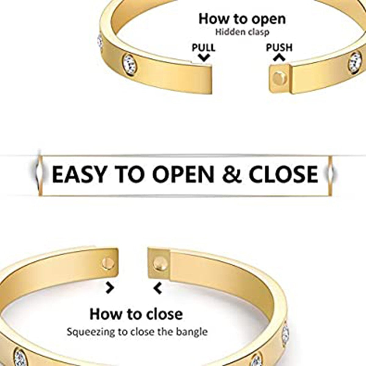 Gold Stainless Steel Openable Kada For Women Bulk