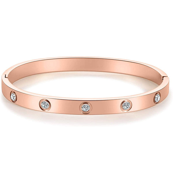 Pink Rose Gold Stainless Steel Openable Kada For Women Bulk Secondary image