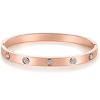 Pink Rose Gold Stainless Steel Openable Kada For Women Bulk