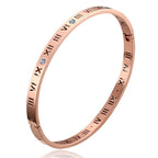 Roman Rose Gold Stainless Steel Openable Kada For Women Bulk