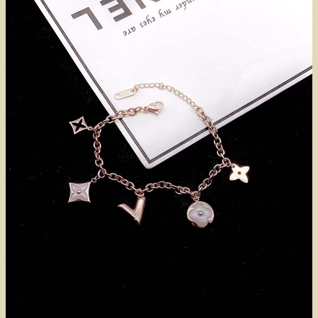 Pink Stainless Steel Chain Bracelet For Women Bulk