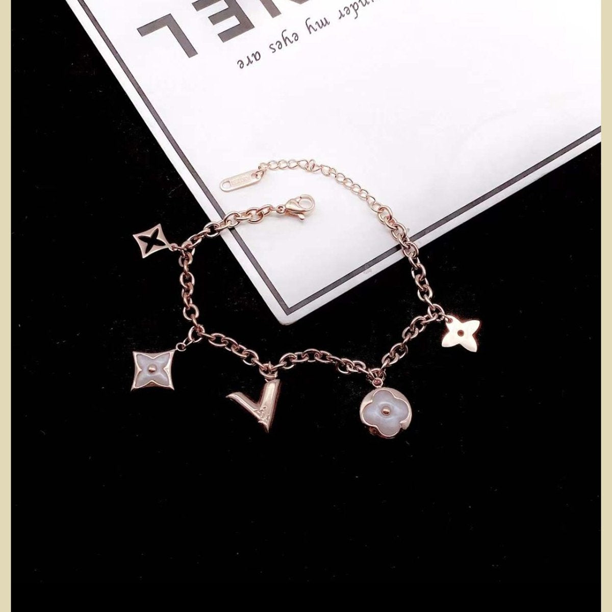 Pink Stainless Steel Chain Bracelet For Women Bulk
