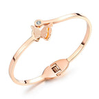 Butterfly Stainless Steel Pink Openable Kada For Women Bulk