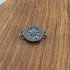 Evil-Eye Flower Mother Of Pearl Black Copper Charm For Women Girl
