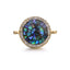Round Abalone Gold Zircon Copper Charm For Women Bulk