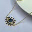 CZ Crystals Blue Black Gold Evil Eye Necklace Pendant Chain Girls Bulk