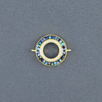 Round Abalone Gold Copper Charm For Women Bulk