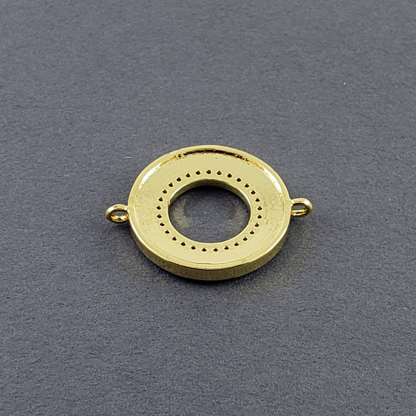 Round Abalone Gold Copper Charm For Women Bulk Secondary image