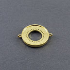 Round Abalone Gold Copper Charm For Women Bulk