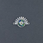 Evil Eye Eyelash Abalone Gold American Diamond Crystal Centre Pcs Bulk