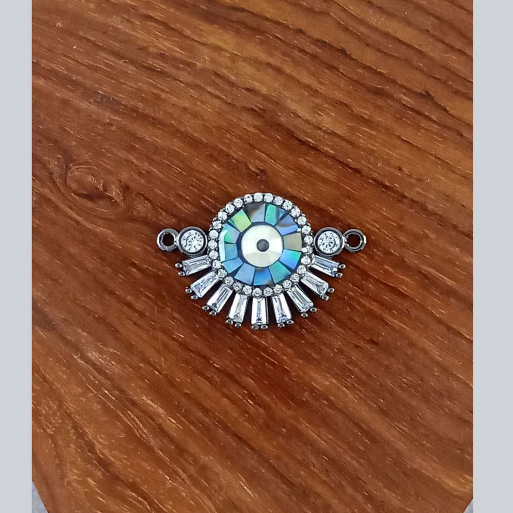 Evil Eye Eyelash Abalone Gold American Diamond Crystal Centre Pcs Bulk