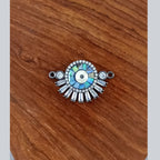 Evil Eye Eyelash Abalone Gold American Diamond Crystal Centre Pcs Bulk