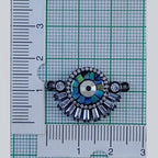 Evil Eye Eyelash Abalone Gold American Diamond Crystal Centre Pcs Bulk