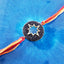 Round Star Black Crystal Thread Rakhi For Men Bulk